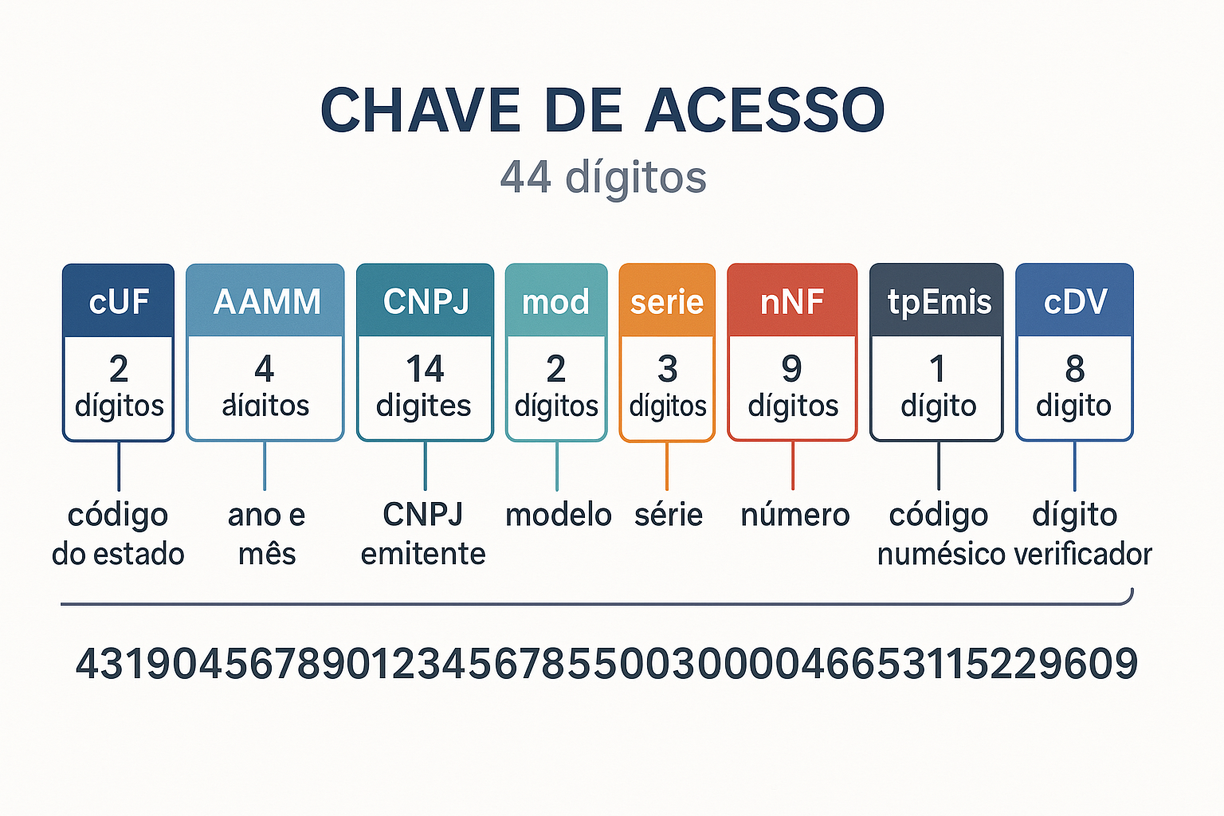 Estrutura da Chave de Acesso - 44 dígitos